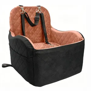 Safe Portable Dog Car Seat Soft Breathable Pet Booster Seat With Removable Washable Cushion For Small Medium Dogs