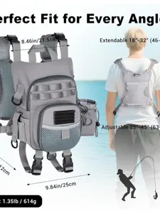 Sac de poitrine de pêche à la mouche étanche et léger avec poches pour les aventures.