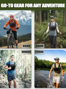 Tactical chest bag for outdoor sports, hiking, running, cycling, and fishing adventures.