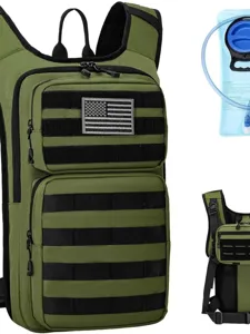 Sac à dos d'hydratation tactique militaire MOLLE avec poche à eau pour le camping en plein air.