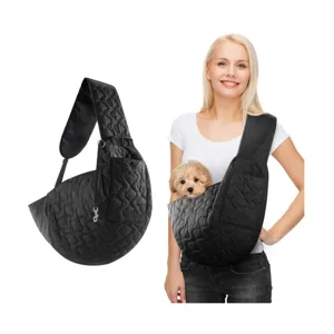 Bequeme gesteppte Haustier-Tragetasche für kleine Hunde und Katzen, verstellbar und sicher.