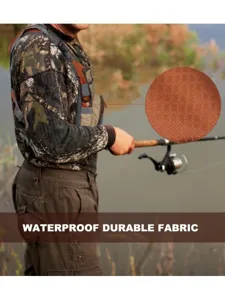 Multi-functional waterproof wear-resistant fishing chest bag outdoor large-capacity gear vest.