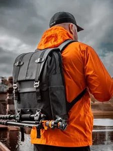 Professioneller Kamera-Rucksack mit Stativhalterung, 15.6 Zoll Laptopfach für Reisen.