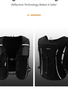 Schwarzer Lauf-Trinkrucksack für Trailrunning, Marathon und Outdoor-Sportaktivitäten.