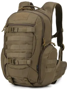 Tactical backpack outdoor hiking travel camping waterproof rucksack with MOLLE webbing system.