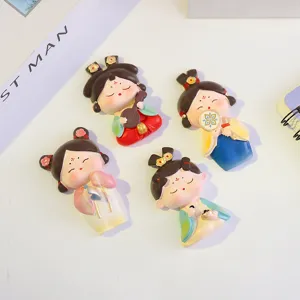 Mignonne Figurine de Femme Dynastie Tang Résine Ornement de Bureau Décoration Maison Traditionnel Chinois Collection Cadeau