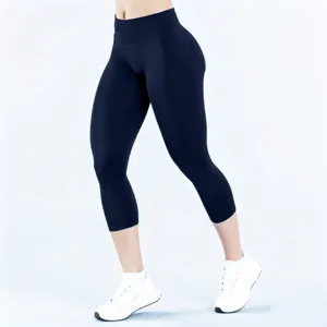 Naadloze capri legging met hoge taille voor dames fitness sport training yoga outfit