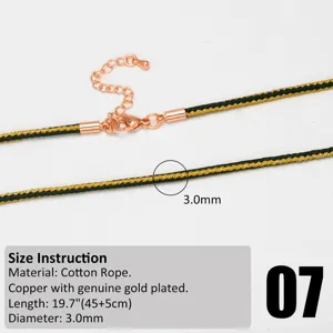 Green and gold braided cord necklace detail 3mm thickness with gold plated metal clasp.