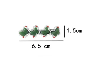 Vista dettagliata che mostra le dimensioni del fermaglio per capelli farfalla cinese, 6.5cm.