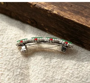 Vintage fermaglio per capelli in giada stile cinese molletta per donna accessori Hanfu