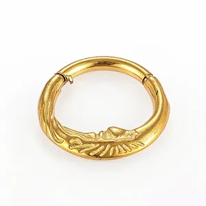 Vergoldeter Edelstahl nahtloser Clicker Ring Piercing Schmuck für Nase und Ohren.