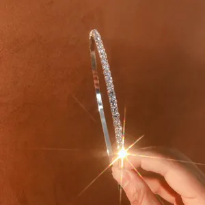 Sparkling rhinestone thin headband elegant crystal hair accessory for daily wear kids.