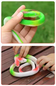 Giocattolo realistico a forma di serpente in gomma morbida per scherzi all'aperto