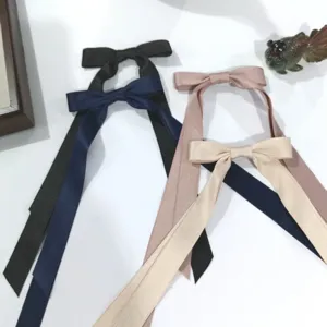 Molletta Per Capelli Con Doppio Fiocco In Raso E Lunghi Nastri Per Donna Stile Balletto Accessorio Per Capelli Versatile