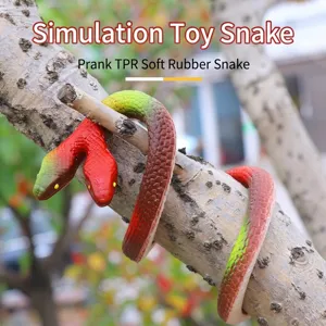 Giocattolo realistico serpente in gomma TPR a due teste per scherzi e protezione