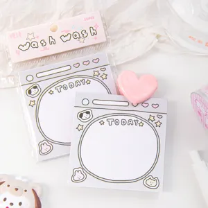 Cute vintage washing machine design sticky notes memo pad 50 sheets with heart clip