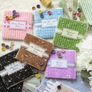 Carta e tessuto decorativi in materiale misto per diario fai da te, scrapbooking e craft.
