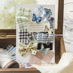 Cartolina scrapbooking vintage in materiali misti forniture decorative carta stoffa DIY