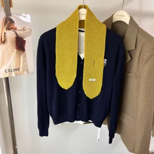 Écharpe croisée en mélange de laine femme automne hiver unie polyvalente foulard tricoté