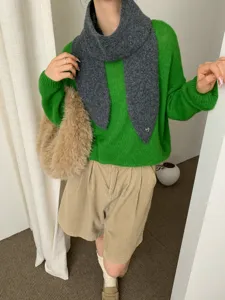 Koranischer Stil Damen Wollspitzenschal, warmer Winterhalswärmer und modisches Accessoire.