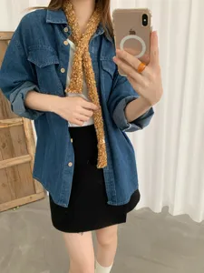 Sciarpa stretta a maglia autunno inverno caldo collo di lana stile coreano retro corto donne