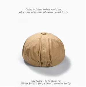 Klassische gewaschene Baumwoll-Schiebermütze für Damen und Herren, lässige Newsboy-Mütze Kappe.
