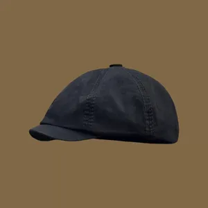 Vintage gewaschene schwarze Gavaughner Kappe für Damen und Herren, lässige Schiebermütze.