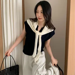 Estilo coreano 100% pura lana bufala cinta chal mujeres otoño invierno moda chic