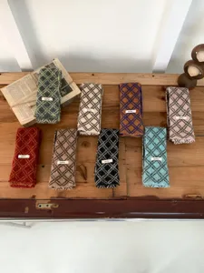 Koreanischer Stil Rauten Strick Schal casual warmer Winter Halswärmer Mode süßer Schal