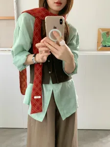 Argyle Strick schmale Baguette Schal, kuscheliger Halswärmer für moderne Damen Accessoire.