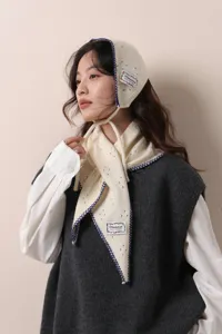 Set berretto e sciarpa in maglia autunno inverno stile coreano donna caldo design
