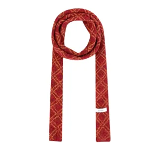 Koreanischer Rautenstrick schmaler Baguette Schal für Damen, warmer eleganter Winterschal.