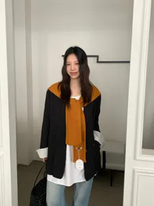 Koreaanse vintage gebreide sjaal dames herfst winter mode bovenkleding kleding accessoires