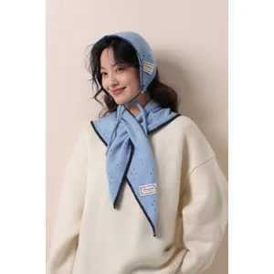 Stile coreano autunno inverno set cappello e sciarpa maglia donna paraorecchie caldi