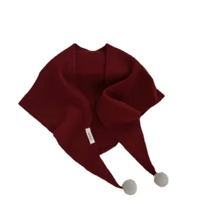 Sciarpa triangolare rossa 100% lana donna autunno inverno scialle caldo lavorato a maglia.