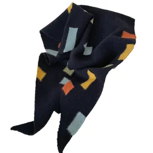 Mujer Bufanda Triangular Jacquard Bloque De Color Otoño Invierno Moda Bufanda Tejida