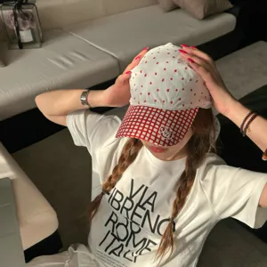 Casquette de Baseball Protection Solaire Femme Avec Foulard Coton Imprimé Bords Courbés Anti-UV Casual Extérieur Été