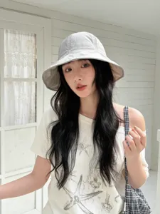 Lightweight breathable sun protection bucket hat for women summer anti-uv outdoor casual hat