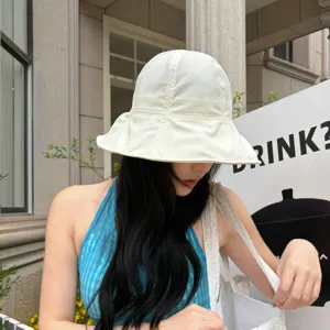 Womens Lightweight Breathable Sun Protection Bucket Hat Quick Drying Summer Outdoor Anti UV Solid Color Fisherman Cap