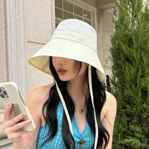 Sommer breite Krempe UV-Schutz Eimerhut für Damen, atmungsaktiver, schnell trocknender Sonnenhut.