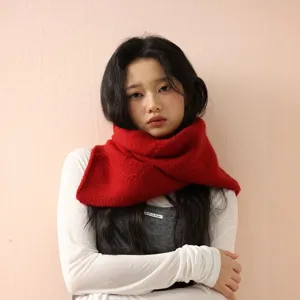 Koreanischer Stil Herbst Winter Damen Strick Kreuz Schal vielseitig warme Mode Halstuch