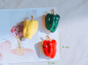 Creative bell pepper brooch enamel fruit fashion versatile pin rhinestone coat accessory