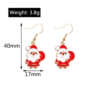 Dettaglio completo del prodotto con dimensioni e peso per gli orecchini di Babbo Natale
