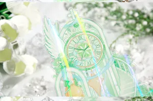 Acryl Abzeichen Display Ständer Desktop Ornament verträumter Uhrturm Deko Ästhetik