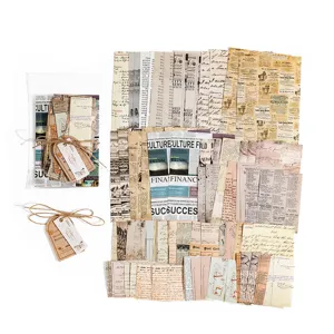 Kit de papier scrapbooking vintage, papier rétro pour journal intime et collage créatif.