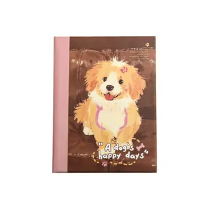 Cute A7 cartoon puppy notebook diary portable student memo block for daily writing gift