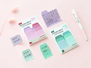 Farbverlauf Index Haftnotizen Set, bunte DIY Notizzettel fuer Buero und Schule Lernen.