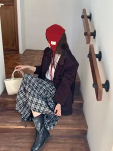 Winter koreanischer Stil Strick Ohrenklappe warme Mütze süße süße Woll-Ohrwärmer Damen neu