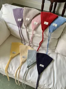 Gestrickter Ohrenwärmer im koreanischen Stil winterlich süß dick gemütlich geflochtene Schnur