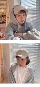Berretto da baseball morbido in tinta unita casual per donna, sottile stile coreano estivo.